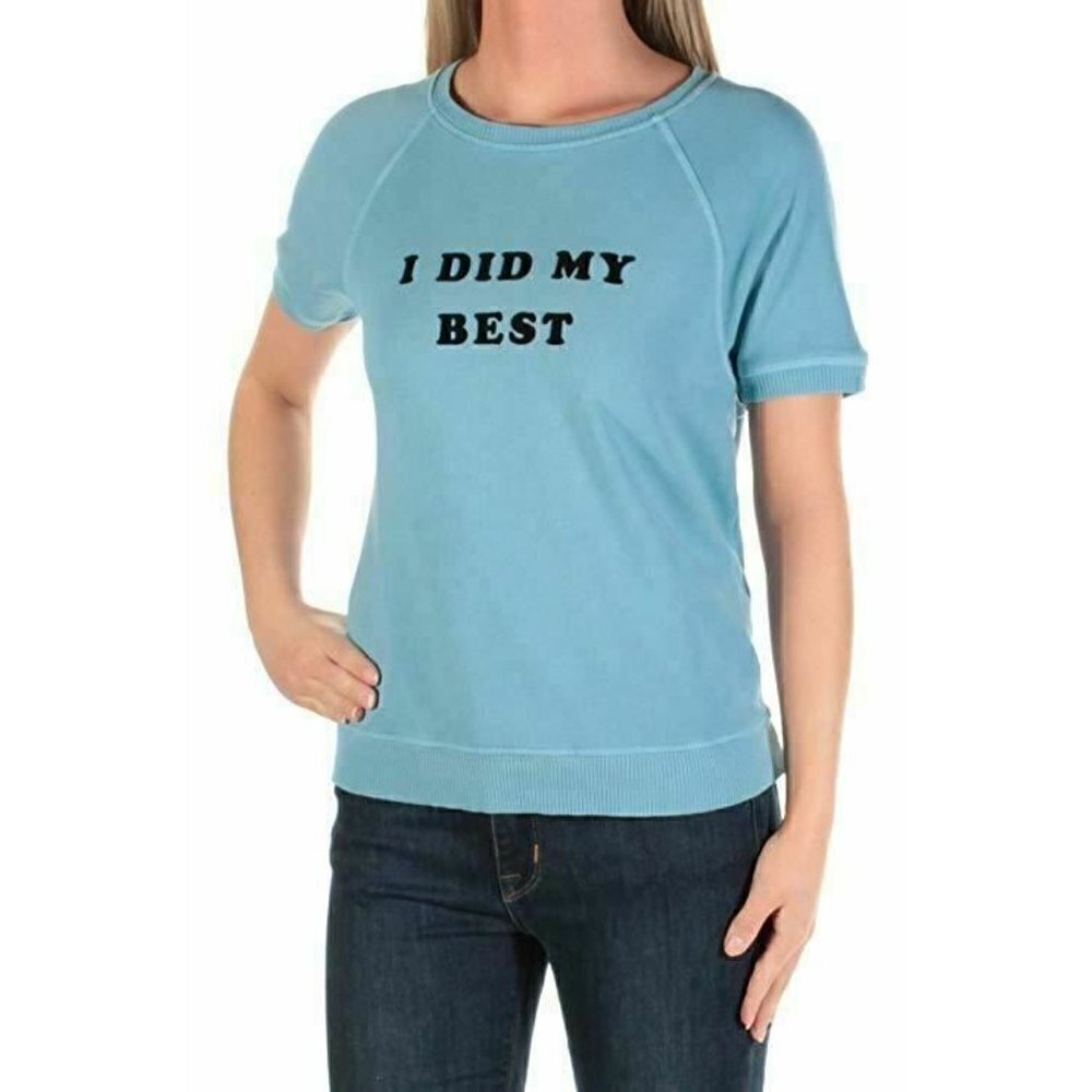 BAN. DO Blue Cotton I DID MY BEST SWEATSHIRT S - Picture 2 of 5